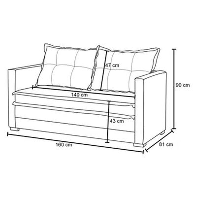 Sofa Cama 02 Lugares Londres Suede Verde D'monegatto Suede Verde