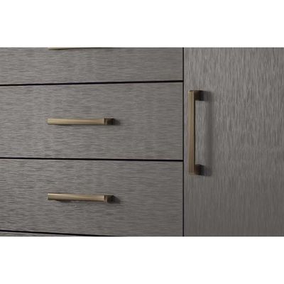 Cômoda Casal Marabá 1.6 c/ 1 Porta 2 Nichos e 6 Gavetas c/ Pés jatoba/Areia - Santos Andirá
