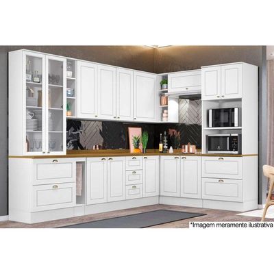 Módulo Cozinha Henn Americana Armário Canto Reto c/ 1 Porta 83cm Cinza
