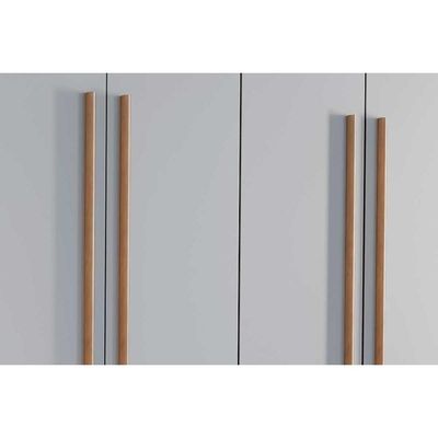 Guarda Roupa Casal Hawaii 6 Portas e 2 Gavetas Naturale/Off White - Rufato