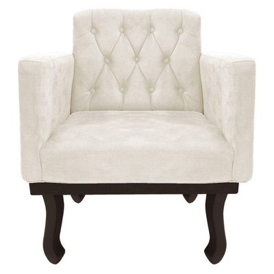 Kit Diva Recamier Diana 130Cm Lado Direito E 01 Poltrona Classic Corano - Doce Sonho Móveis Bege