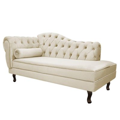 Kit Diva Recamier Diana 185Cm Lado Direito E 02 Poltronas Julia Linho - Amarena Móveis Bege
