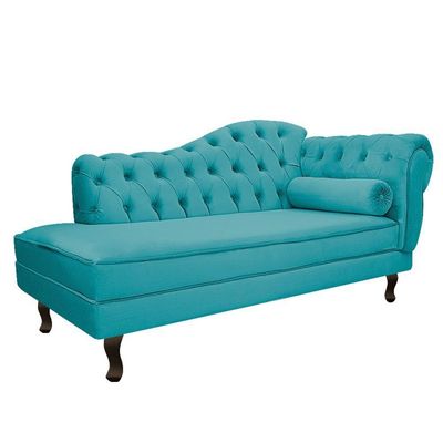 Kit Diva Diana 140Cm Lado Esquerdo E 02 Poltronas Julia Suede - Amarena Móveis Azul Turquesa