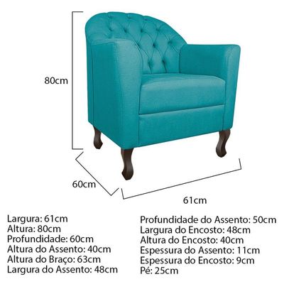 Kit Diva Diana 140Cm Lado Esquerdo E 02 Poltronas Julia Suede - Amarena Móveis Azul Turquesa