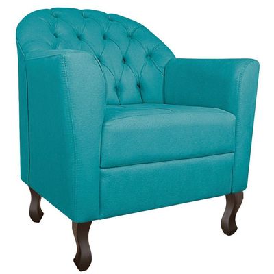 Kit Diva Diana 140Cm Lado Esquerdo E 02 Poltronas Julia Suede - Amarena Móveis Azul Turquesa