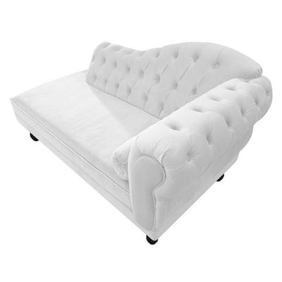 Diva Recamier Diana 130Cm Lado Esquerdo Corano - Doce Sonho Móveis Cor Branco