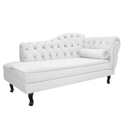 Diva Recamier Diana 130Cm Lado Esquerdo Corano - Doce Sonho Móveis Cor Branco