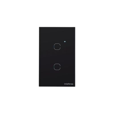 Interruptor Conector Inteligente Wifi TOUCH2 Preto Intelbras EWS1002BR