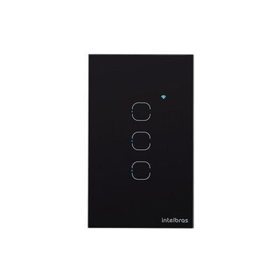 Interrupt. Conector Inteligente Wifi TOUCH3 Preto Intelbras EWS1003BR