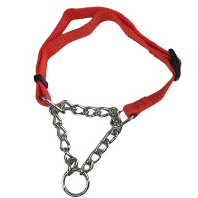 Coleira Ajustavel Guia 2.5cm Elo Torcido Caes Grande Porte