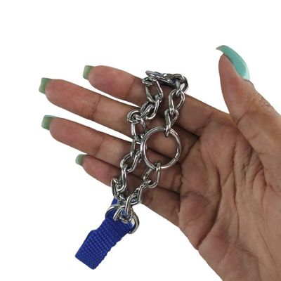 Coleira Cao Cachorro Ajustavel Semi Enforcadora Aço Zincado