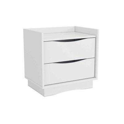 Mesa Cabeceira Casal 2 Gavetas M261 Branco - Kappesberg