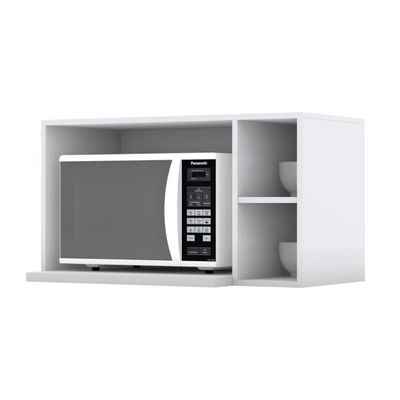 Armário Aéreo Cozinha Modulado Essência para Micro-ondas 80cm Branco - Henn