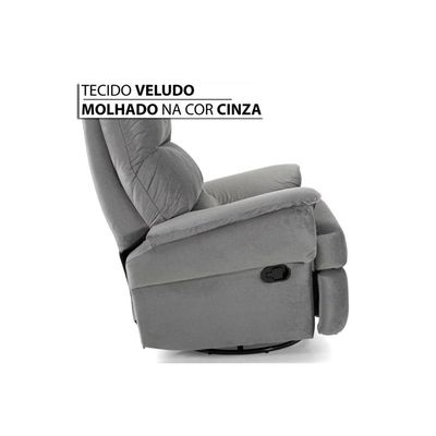 Poltrona do Papai Reclinável MH 1217 Two Way c/ Massagem Suede Bege - Herval