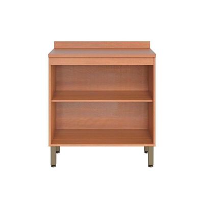 Balcão de Cozinha Modulado Macadâmia c/ Tampo e 2 Portas 80cm Freijo/Branco - Telasul