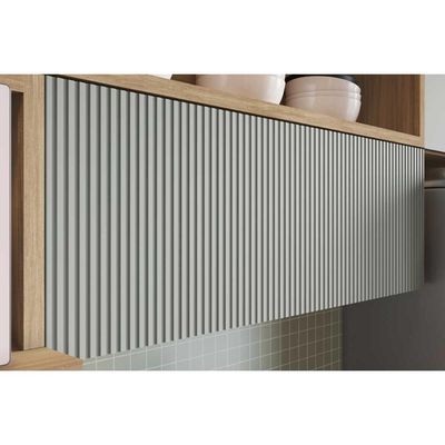 Armário de Cozinha Modulado Completa Marquesa 5 Peças Nature/Verde - Nesher