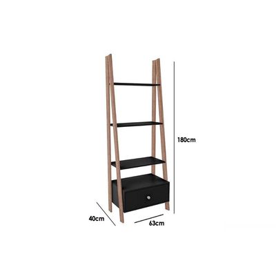 Estante para Sala RT3091 c/ 3 Prateleiras Branco/Rustico - Movelbento
