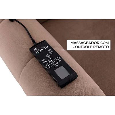 Poltrona do Papai Reclinável MH 1216 Two Way c/ Massagem Courano Preto - Herval