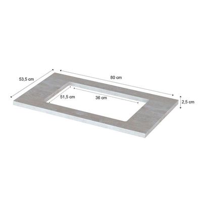 Módulo Cozinha Henn Americana Tampo 80cm p/ Cooktop Nature