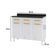 Balcão de Cozinha Modulado Diamante 3 Portas e 3 Gavetas c/ Tampo 105cm Branco - Telasul