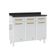 Balcão de Cozinha Modulado Diamante 3 Portas e 3 Gavetas c/ Tampo 105cm Branco - Telasul