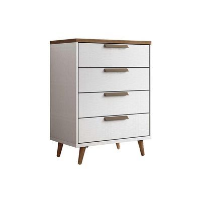 Cômoda Casal New Conect c/ 4 Gavetas GrafitteJatoba - Santos Andirá