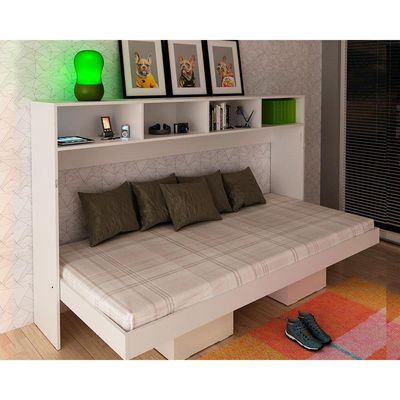 Cama Dobrável Articulada Multifuncional CM8020 Branco - Tecno Mobili