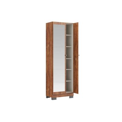 Armário Multiuso Casal 547 c/ 1 Porta c/ Espelho e Pés Freijo - Carraro