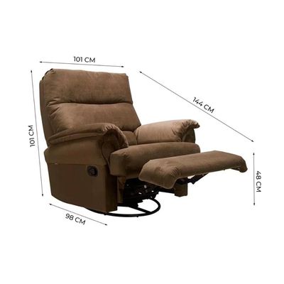 Poltrona do Papai Reclinável MH 1217 Two Way c/ Massagem Suede Cinza - Herval