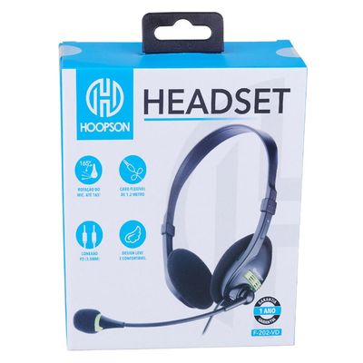 Headset com Microfone P2-202 Hoopson
