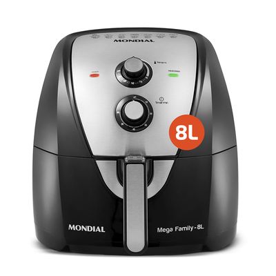 Fritadeira Elétrica Air Fryer Mondial AFN-80-BI 8L Prata - 127V UNICA