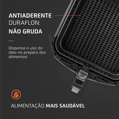 Fritadeira Elétrica Air Fryer Mondial AFN-80-BI 8L Prata - 127V UNICA