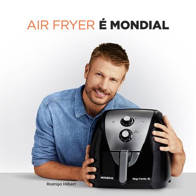 Fritadeira Elétrica Air Fryer Mondial AFN-80-BI 8L Prata - 127V UNICA