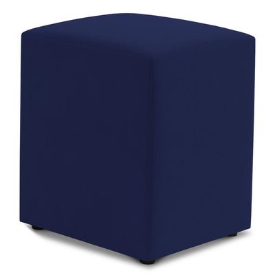 Kit 02 Puffs Decorativos Sala De Estar Quadrado 36x47cm Suede Azul Marinho - Desk Design