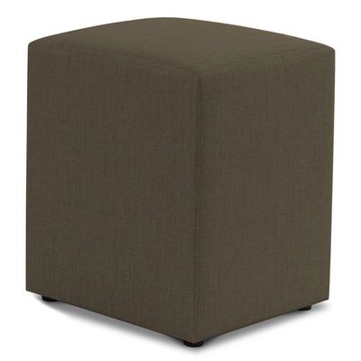 Kit 02 Puffs Decorativos Sala De Estar Quadrado 36x47cm Linho Cacau - Desk Design