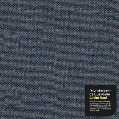Kit 02 Puffs Decorativos Sala De Estar Quadrado 36x47cm Linho Denim - Desk Design