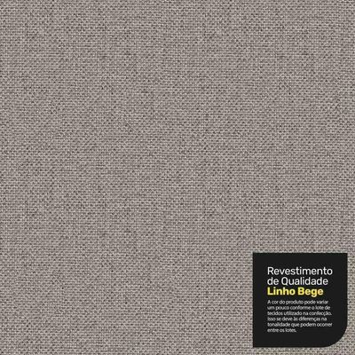 Poltrona De Amamentação E Descanso Zoe Com Base Balanço E Puff Linho Bege - Desk Design