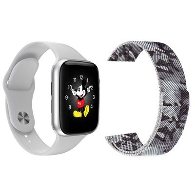 Kit 1 Smartwatch Ld5 Branco Android Ios+Pulseira Camuflada