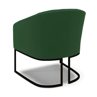Kit 2 Poltronas Stella Veludo Verde Base Industrial Preto - D'Rossi