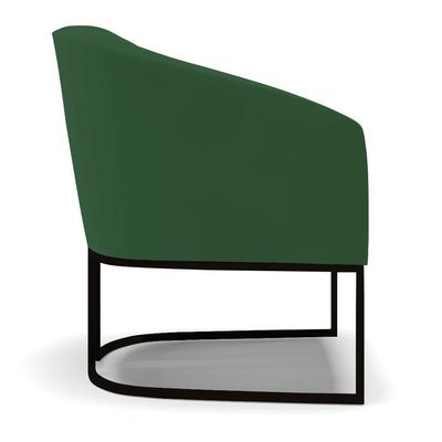 Kit 2 Poltronas Stella Veludo Verde Base Industrial Preto - D'Rossi