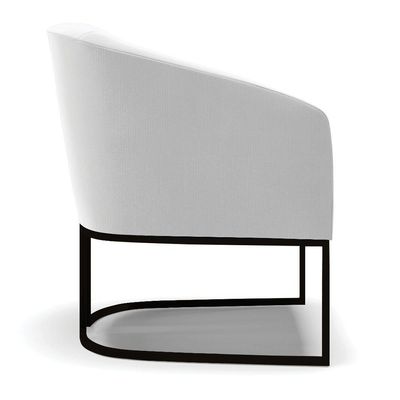 Kit 2 Poltronas Stella Suede Base Industrial Preto - D'Rossi Cor Cinza