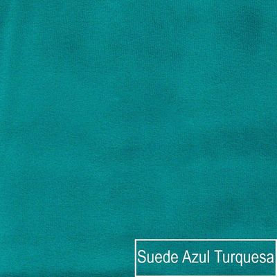 Kit Diva Recamier Diana 140Cm Lado Esquerdo E 02 Poltronas Classic Suede Azul Turquesa