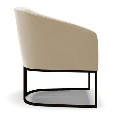 Kit 2 Poltronas Stella Suede Base Industrial Preto - D'Rossi Cor Marrom Rato