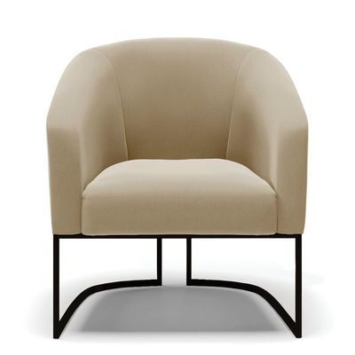 Kit 2 Poltronas Stella Suede Base Industrial Preto - D'Rossi Cor Marrom Rato