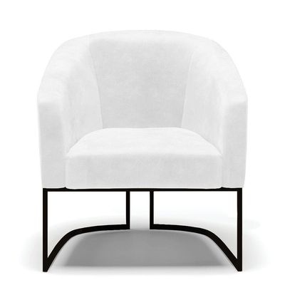 Kit 2 Poltronas Stella Corano Branco Base Industrial Preto - D'Rossi