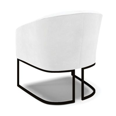 Kit 2 Poltronas Stella Corano Branco Base Industrial Preto - D'Rossi
