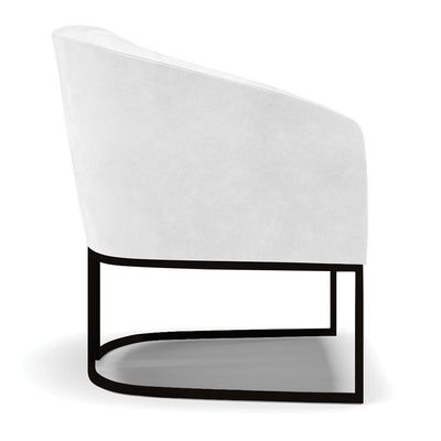 Kit 2 Poltronas Stella Corano Branco Base Industrial Preto - D'Rossi