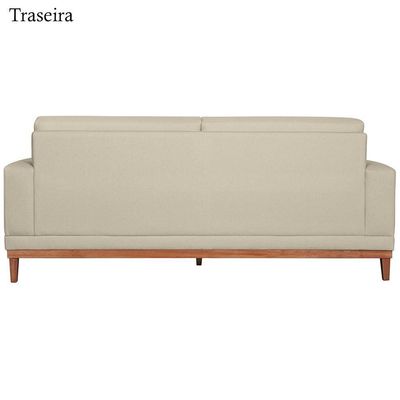 Sofa 3 Lugares 200 Cm Crons Linho Cru Vazzano Cru