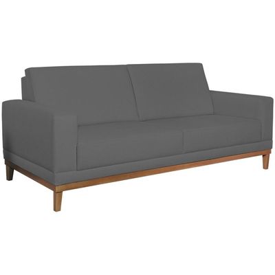 Sofa 2 Lugares 145 Cm Crons Suede Cinza Vazzano Cinza