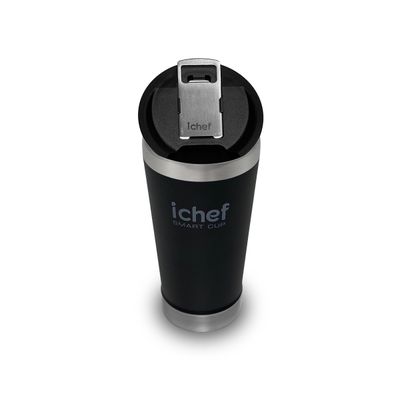 Copo Térmico Polishop Ichef Com Tampa Smart Cup 600 ml | Preto